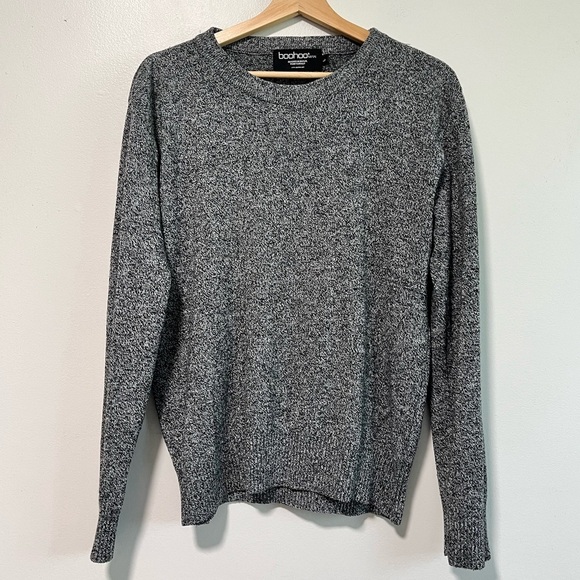 BoohooMAN Gray Knit Sweater - Men’s Size L - Picture 9 of 11